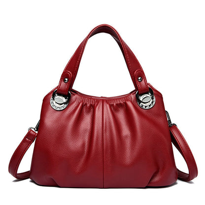 Leather Crinkled Tote Bag